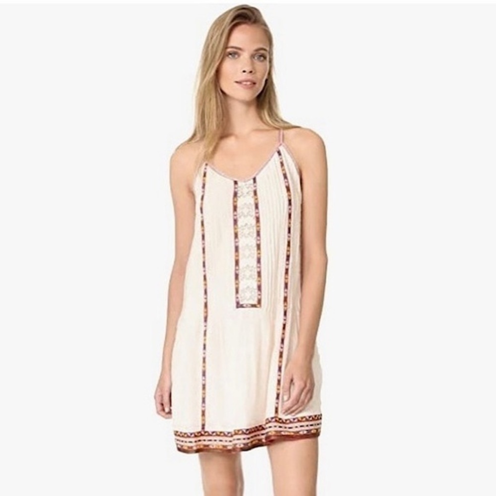 Joie Embroidered Ivory Dress Size: Small